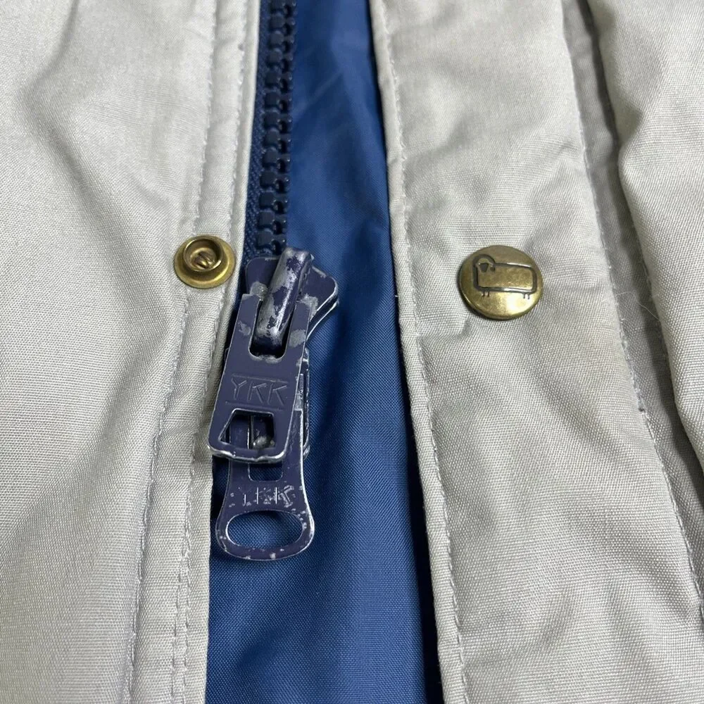 Vintage Woolrich Parka Jacket Blue USA Men’s XL Full Zip No Hood - Picture 3 of 6